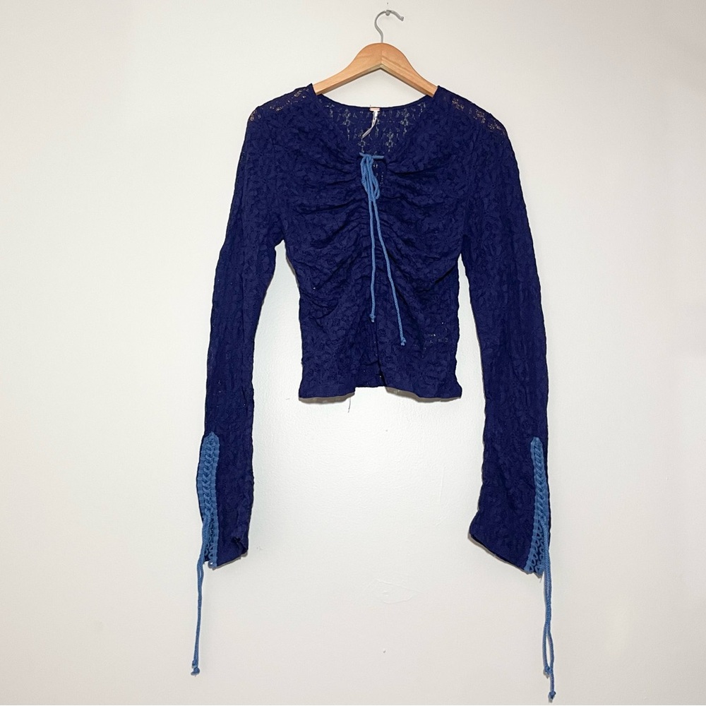 Free People Lilah Lace Long Sleeve Top